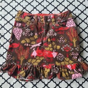 Lands' End Corduroy Print Skort Size 5